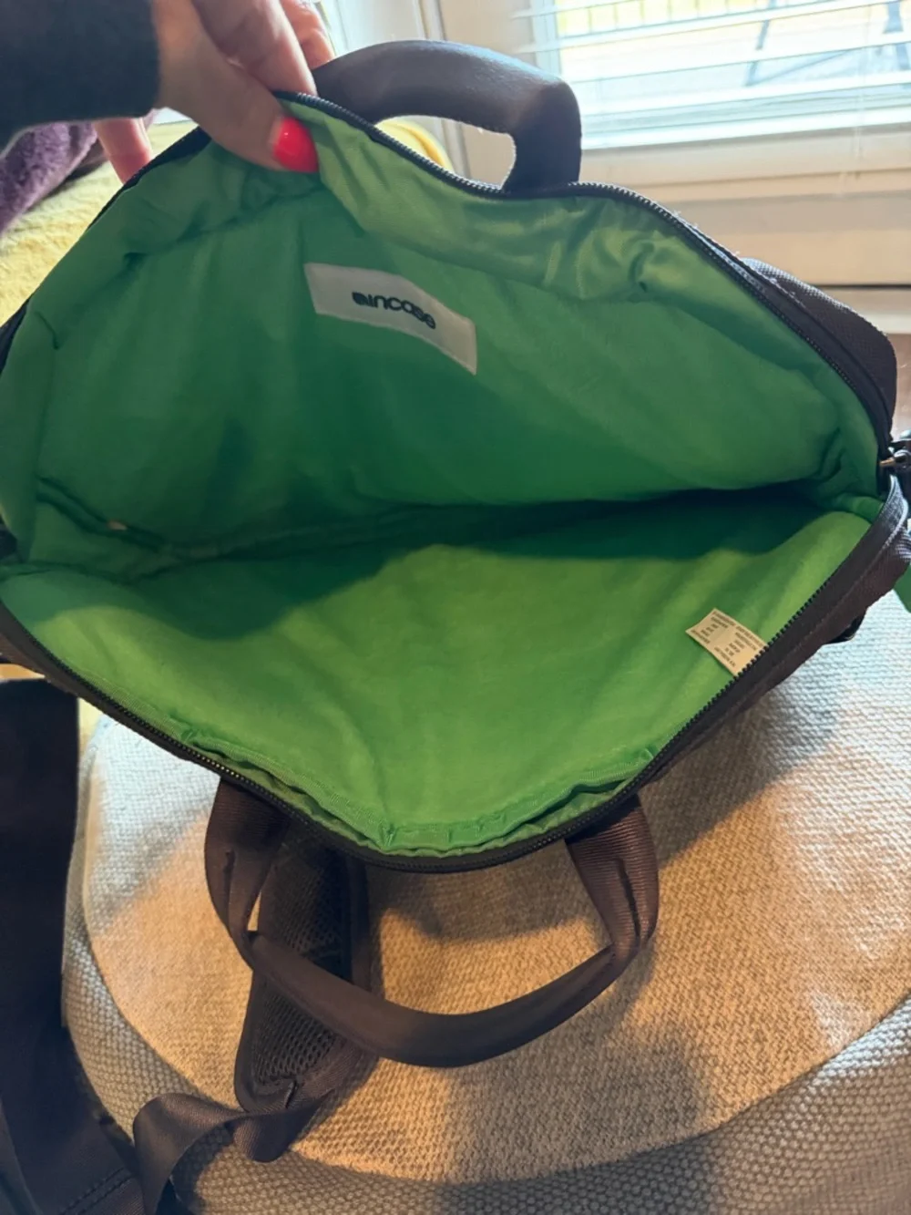 Incase bluish/ purple Laptop Bag with Green Accents
